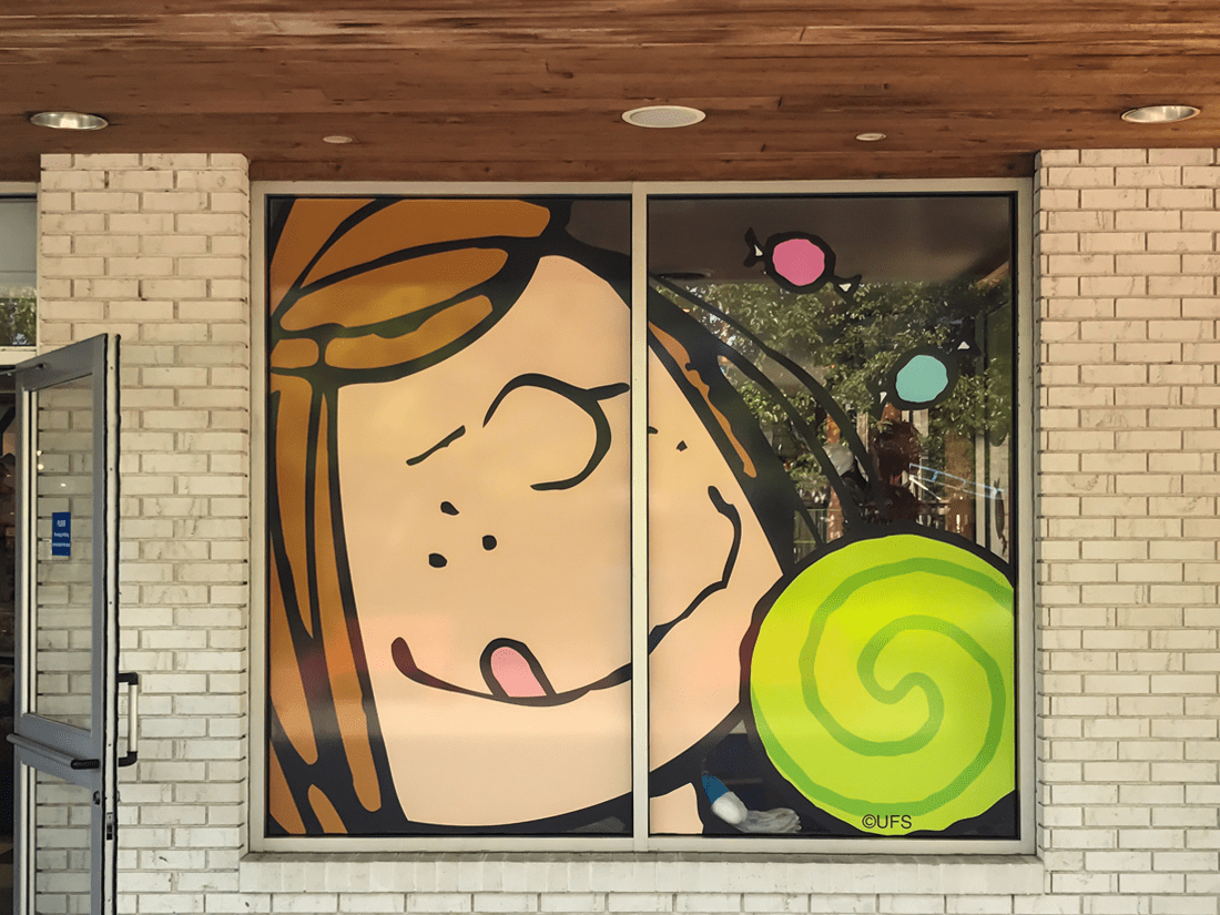 Peppermint Patty Window Graphic